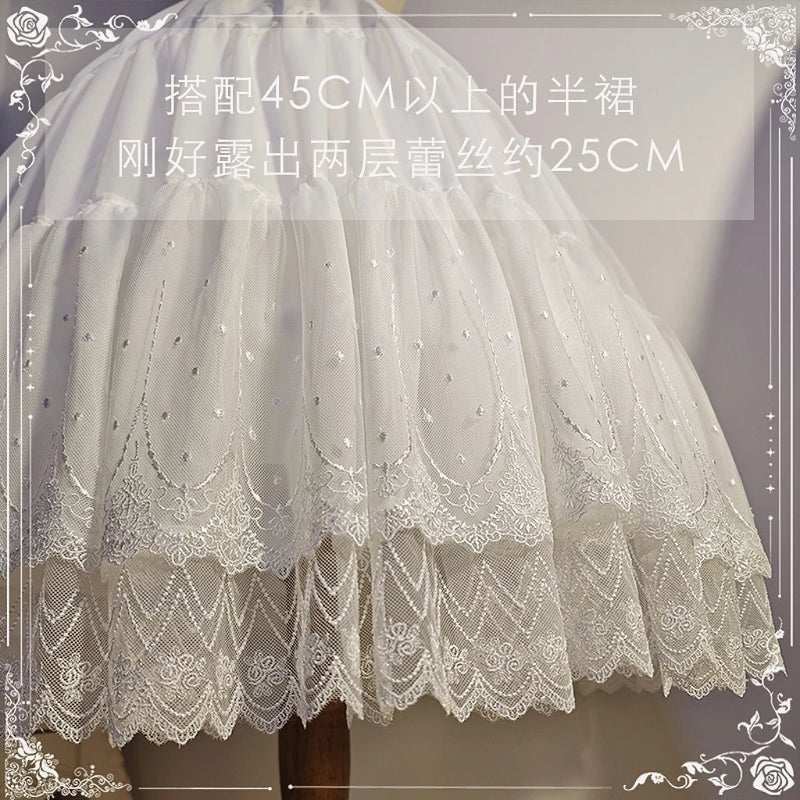 魔塔大陆 - 70cm 多蓬度 荷叶边 四层 可调节鱼骨裙撑 - 细节图 5