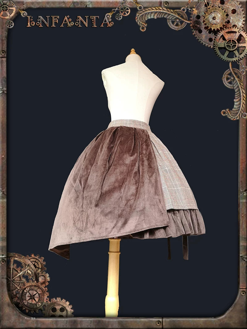 Infanta - Adventurer's Soul - Plaid Waistcoat & Asymmetric Skirt