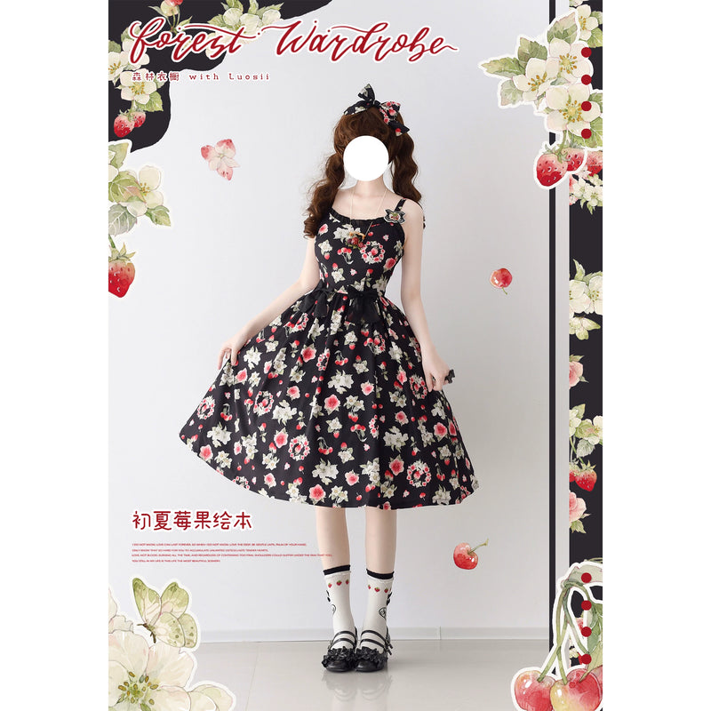 Forest Wardrobe - Early Summer Berry Storybook - Classic Lolita JSK Dress - 4
