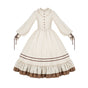 Lace stand collar lantern sleeve ruffle long OP Pre-order, ships gradually from October 26 / S