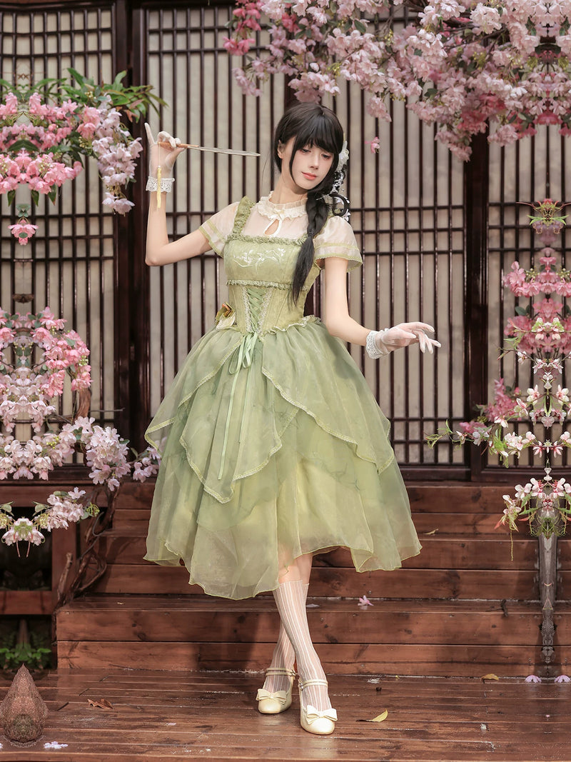 With PUJI - Fragrance - Oriental Lolita OP Dress, Print detail view 4