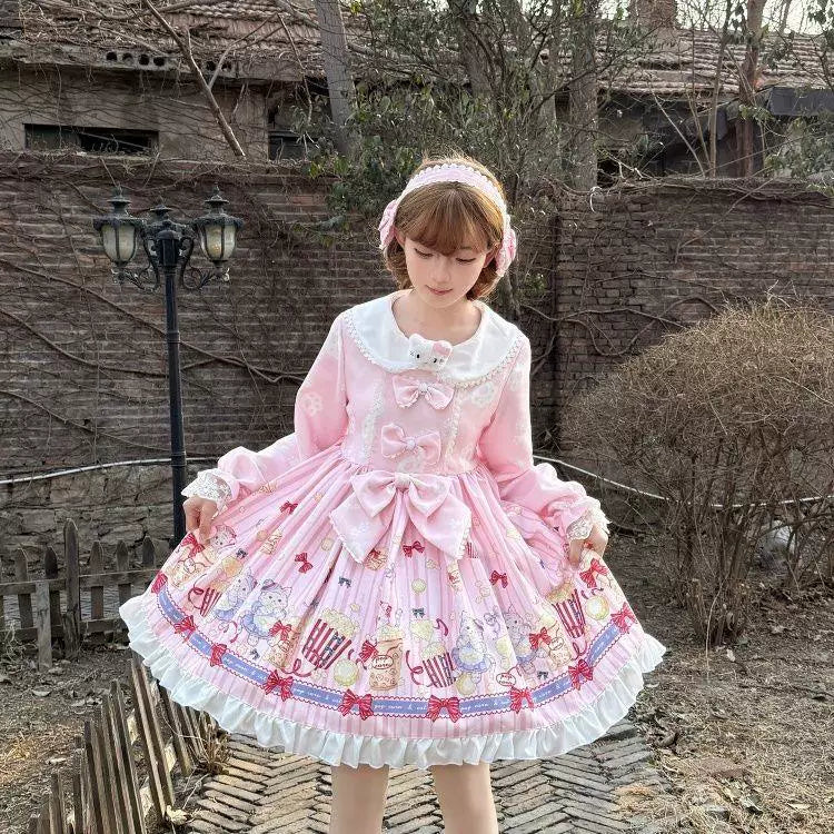 Sweetheart Dream Machine - Doll Collar - Ruffle-Trimmed Lolita OP Dress