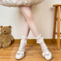 White socks, pink bow / One Size