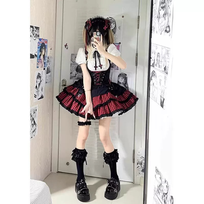 Creamy - Red Plaid Stage - Coord Set