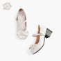 Glossy White Mid Heel / 34