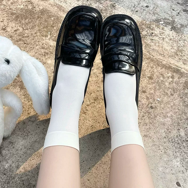 Floral Milk Cat - Cool Velvet - Two-Pair Mid-Calf Socks with Velvet Finish