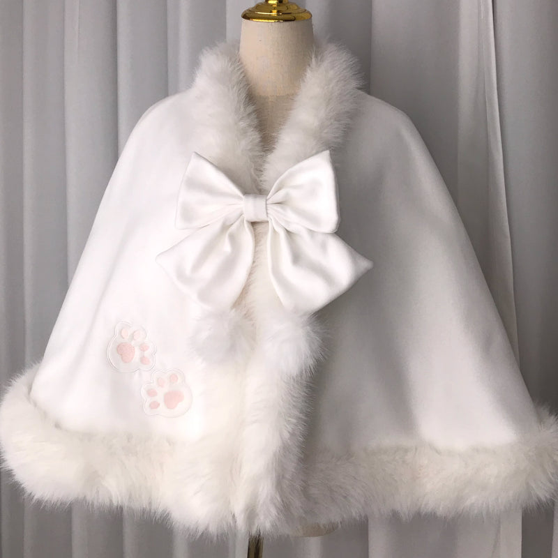 Meow Sleep Island Kitty Paw Fleece-Lined Lolita Cape — additional product view