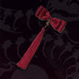 (Red)One fringe-edged side hair clip