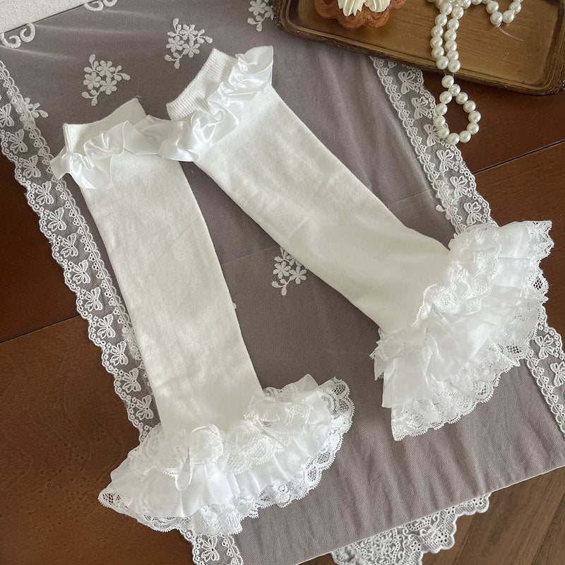 Sock Noble - Lace Layering - Lace Tights and Legwear Accessories with Ruffle Details