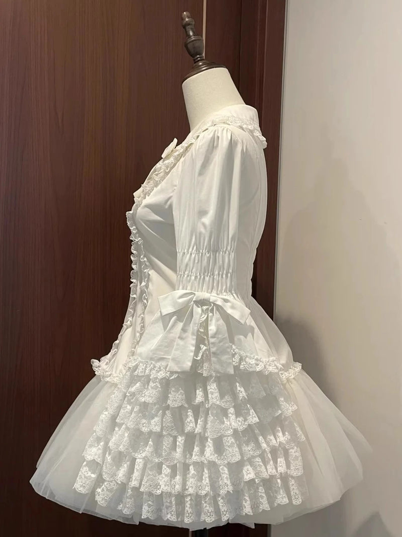 Yueele - Doll Lace Hime Sleeve - Plus-Size Lolita Outfit Set - detail view 4