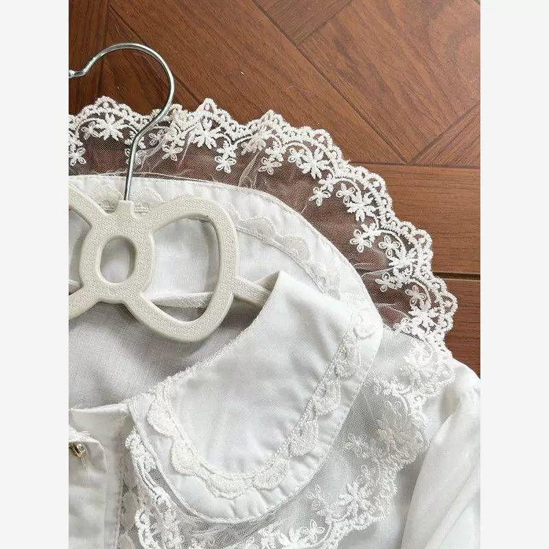 Sweetheart Dream Machine - Antique Doll - Lace-Trim Hime-Sleeve Blouse