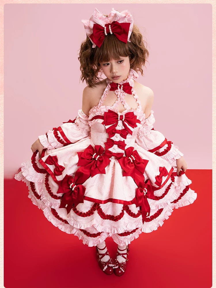 Alice Girl - Sweetheart Petal - Sweet Lolita Hime Sleeves, Layered Ruffles