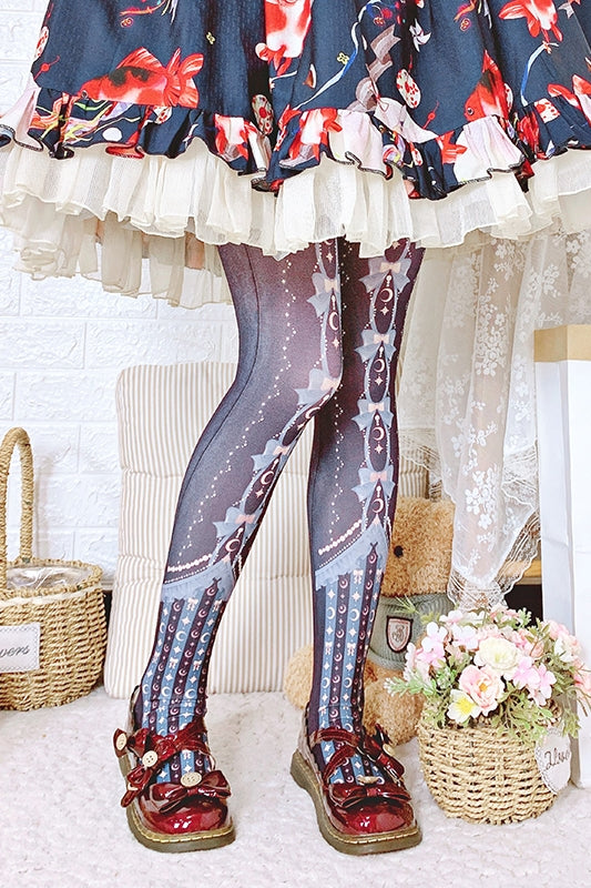 Roji Roji - Kawaii 120D Velvet Lolita Tights - Multicolors Socks