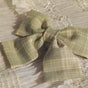 Matching Fabric Side Hair Clips (Pair) Green
