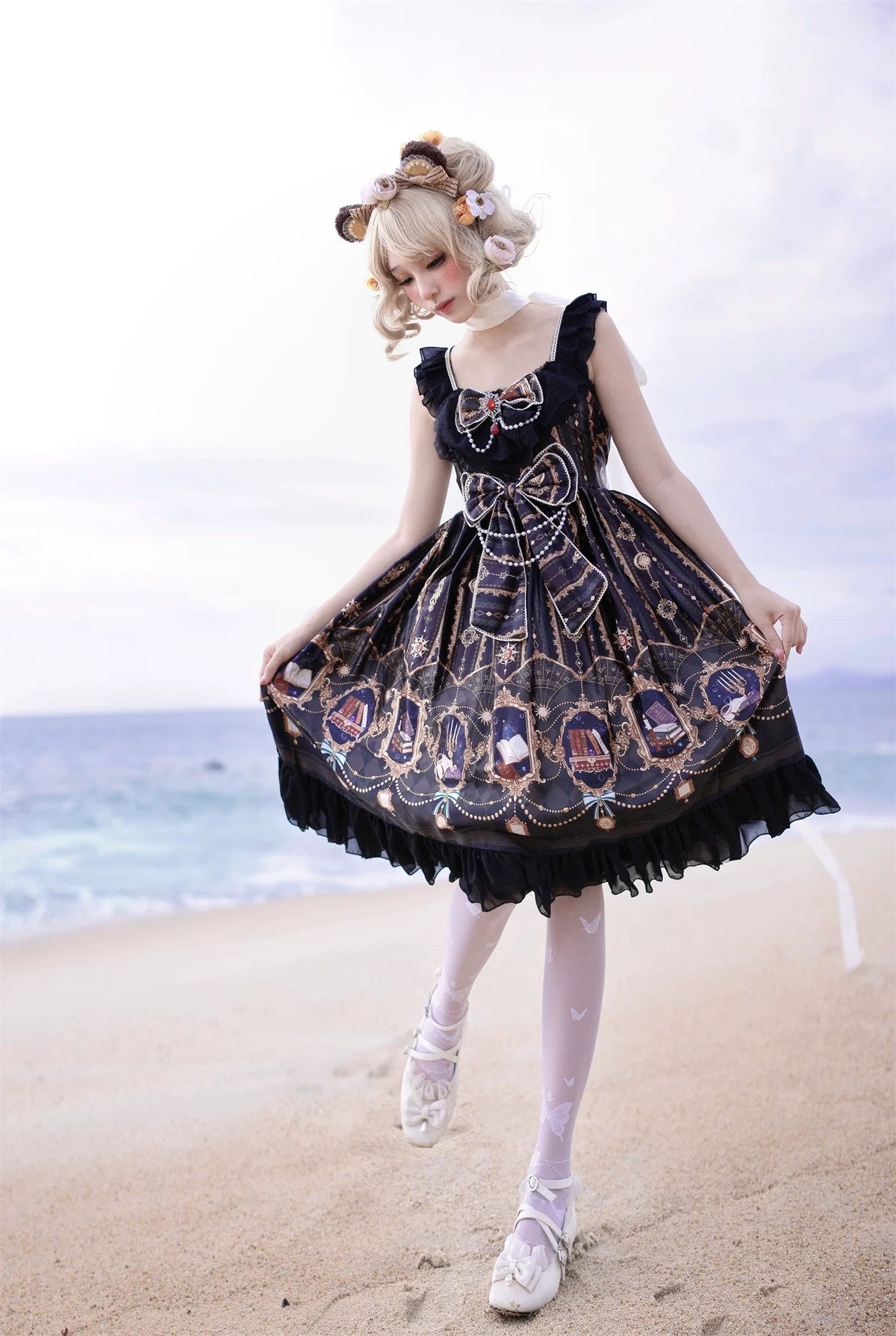 Fantasy Doll - Nirvana Butterfly - Over-the-Knee Socks with Butterfly Motifs