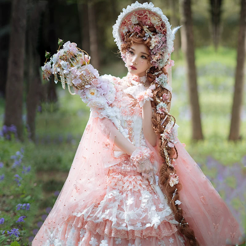 Cat Fairy - Sprite Fairy - Bridal chiffon JSK with multi-tiered