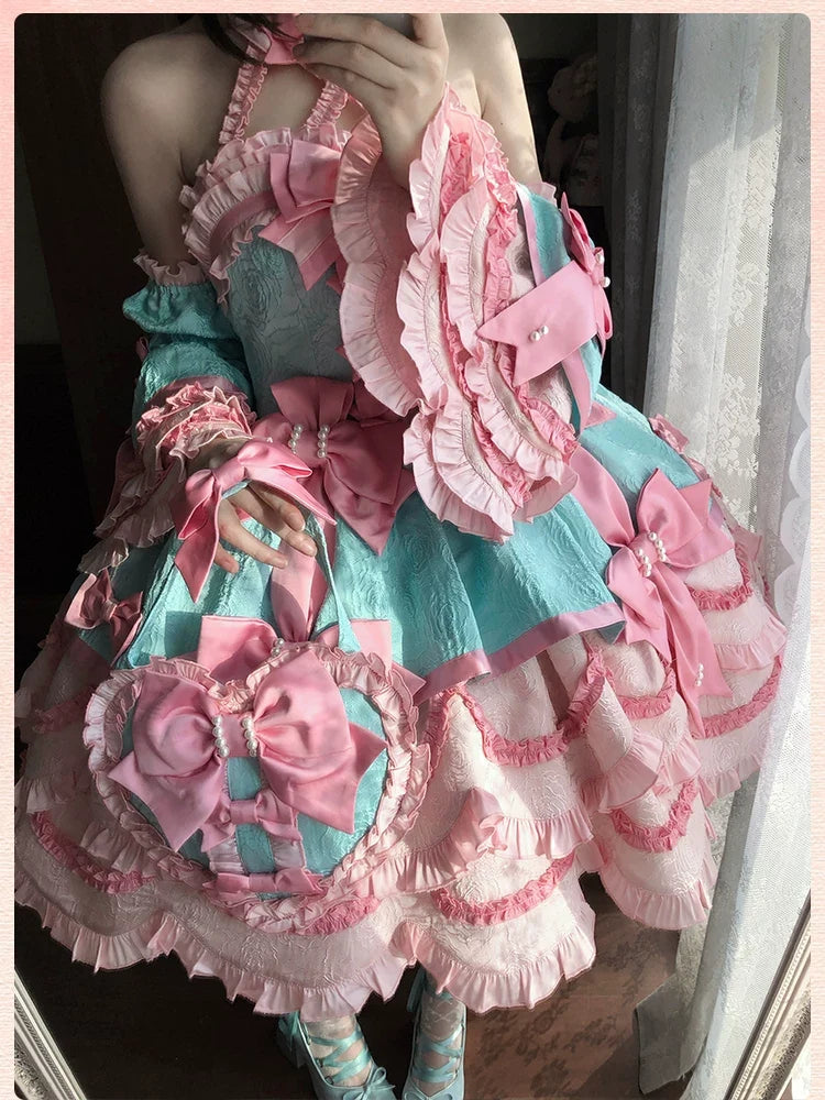 Alice Girl - Sweetheart Petal - Sweet Lolita Hime Sleeves, Layered Ruffles
