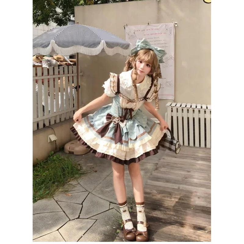 Creamy - Mint Chocolate Princess - JSK Set with a Short-Sleeve Blouse