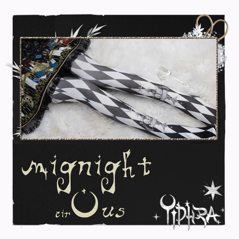 Yidhra Midnight Circus Printed Lolita Tights – detail view 16