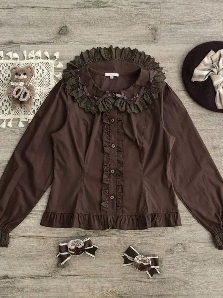 Ruffled Doll Collar Lolita Blouse - view 3
