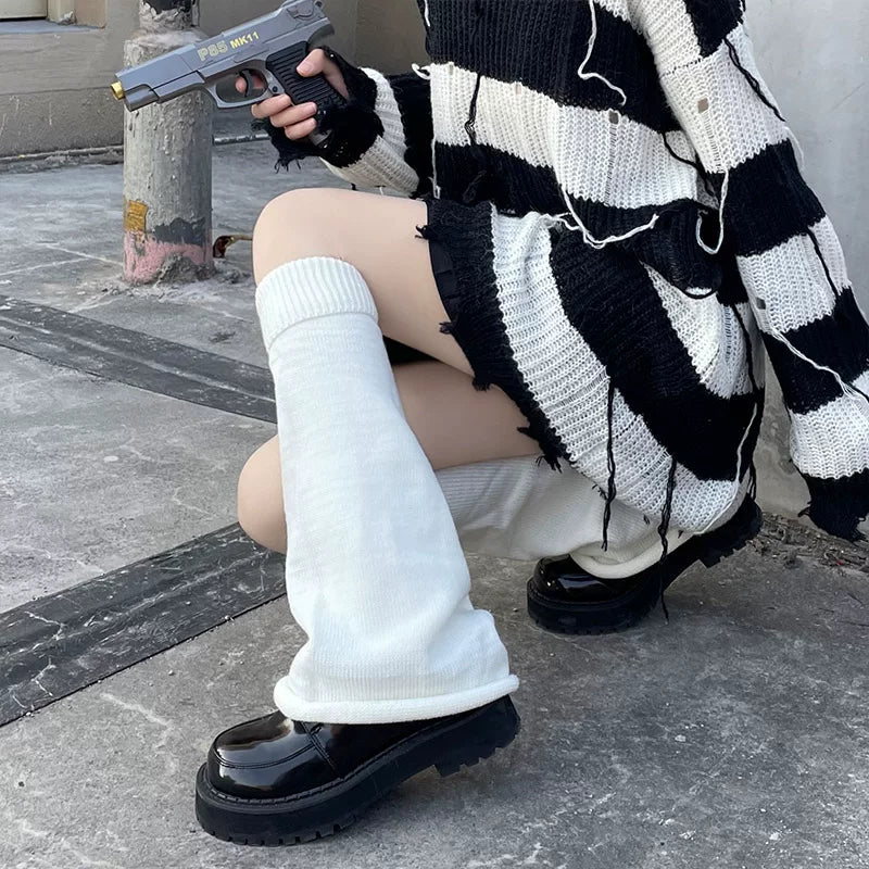 Floral Milk Cat - Y2K Subculture - Flared Leg Warmers in Knit, Lace and Sheer Styles