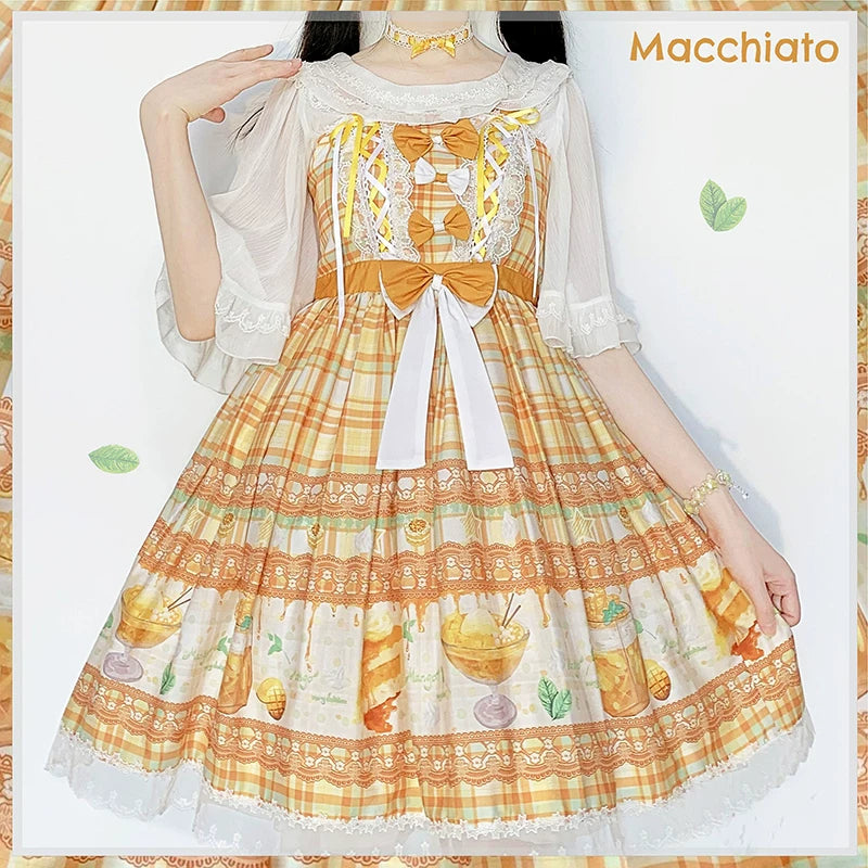 Lolita - Mango Macchiato - Ginger Yellow Sweet Lolita JSK