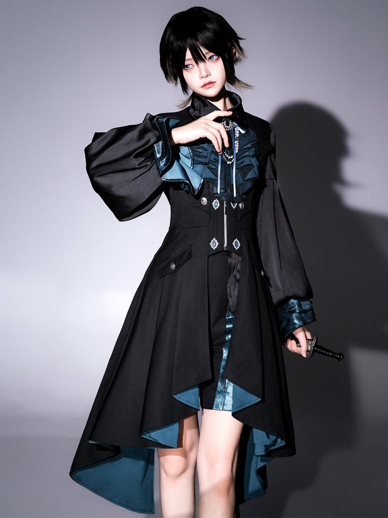 Designer's Gift - Mystique Melody - Ouji Lolita Irregular Shirt and Long Vest Set