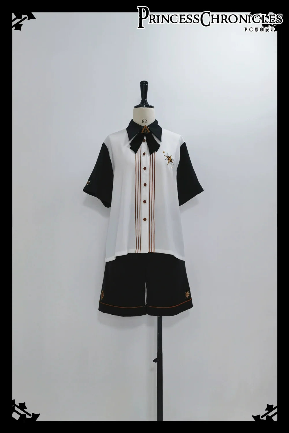 Princess Chronicles - Floral Intoxication - Retro Ouji Lolita Short Sleeve Shirt and Embroidered Shorts Set
