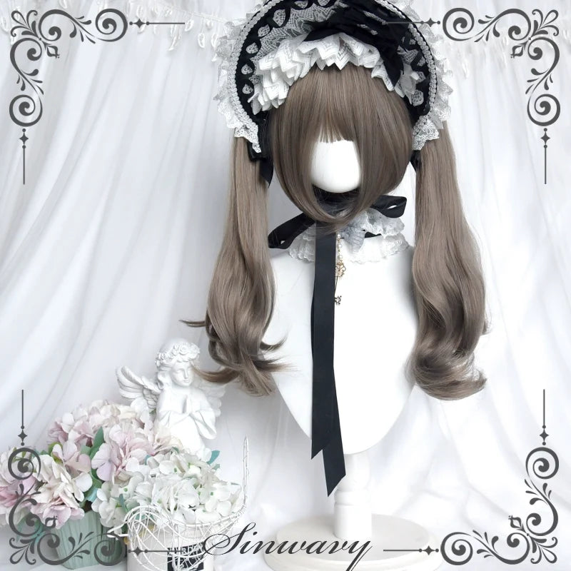 Sinwavy - Light Gothic Lolita Wig - Green-Toned Ash Grey Wig