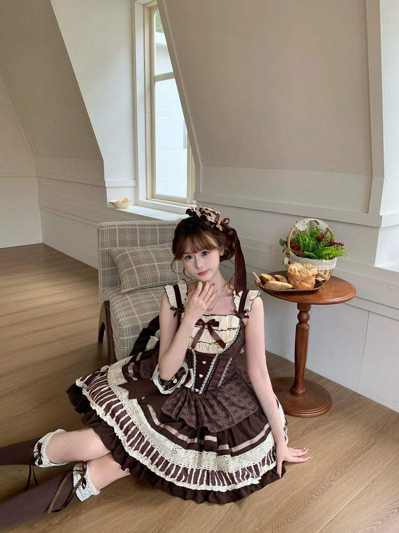 Choco Mint Froufrou Lolita JSK Dress Set - view 13