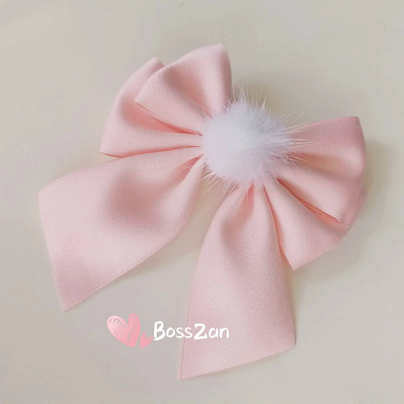BossZan Hopping Bunny Lolita Coat & Shorts Separates — Light Pink Bows - Pair (2)