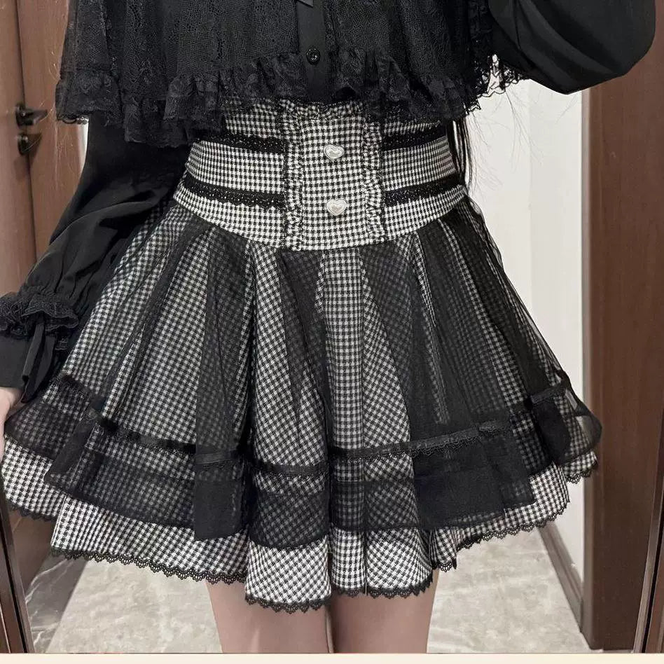Sweetheart Dream Machine - Lace Cape Set - Two-Piece Lolita Set with Lace Cape Top