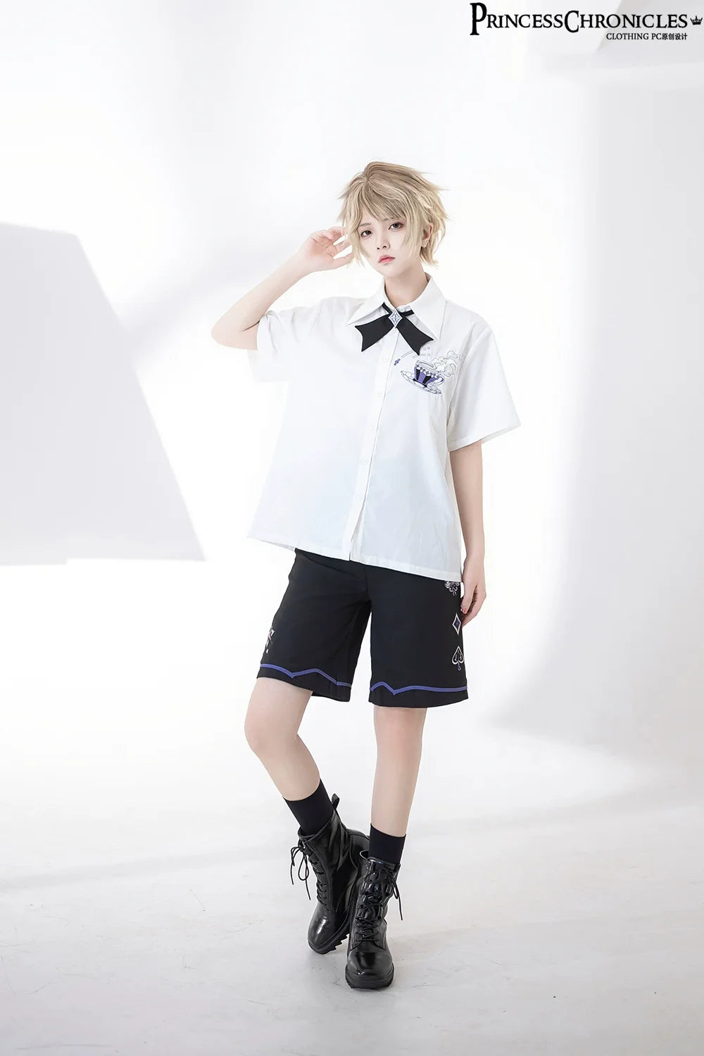 Princess Chronicles - Summer Loose Embroidered Short - Sleeve White Shirt Innerwear