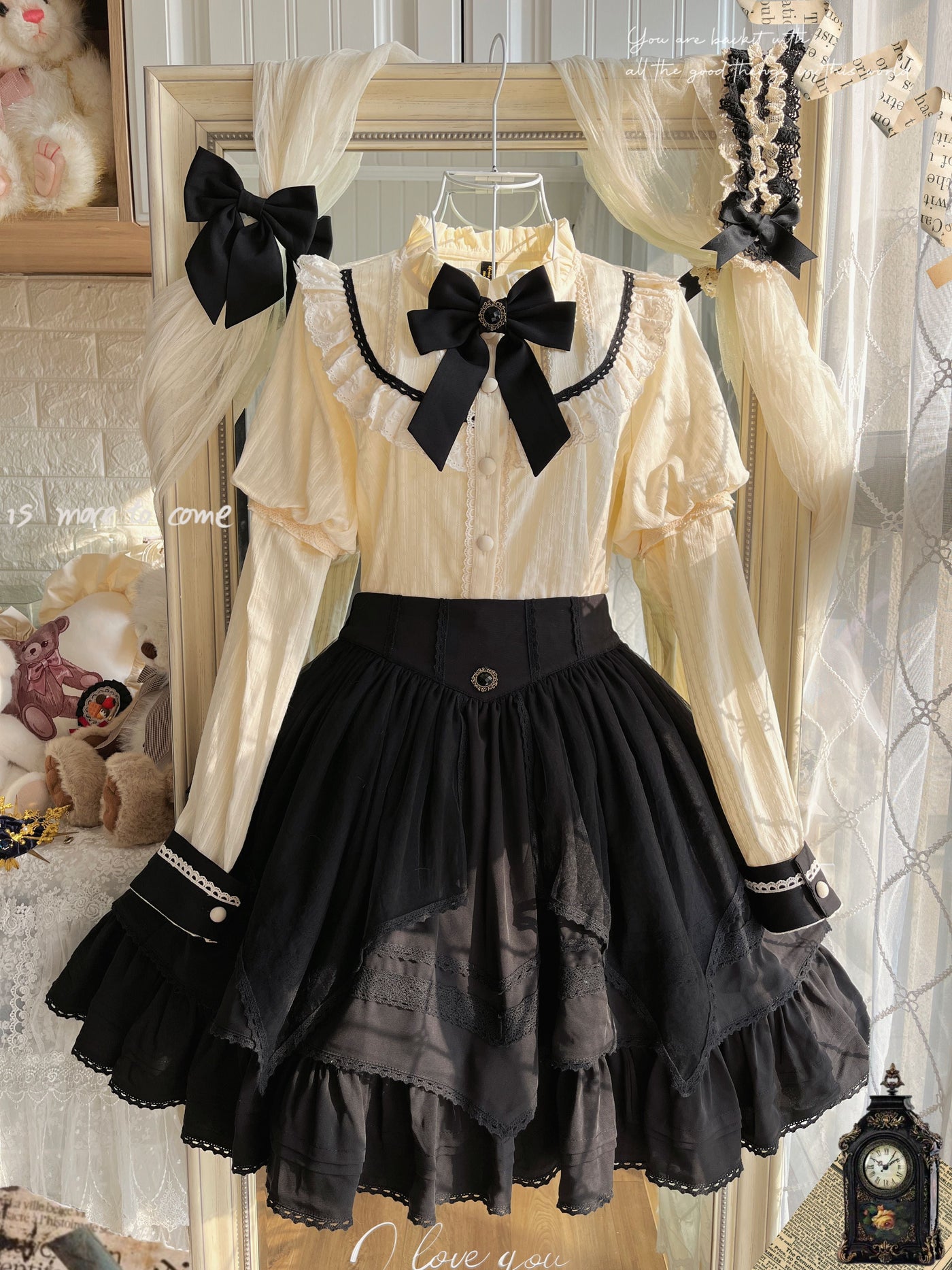 Uncle's Workshop - Rich Girl - Elegant Lolita Blouse and Skirt, Detachable Sleeves