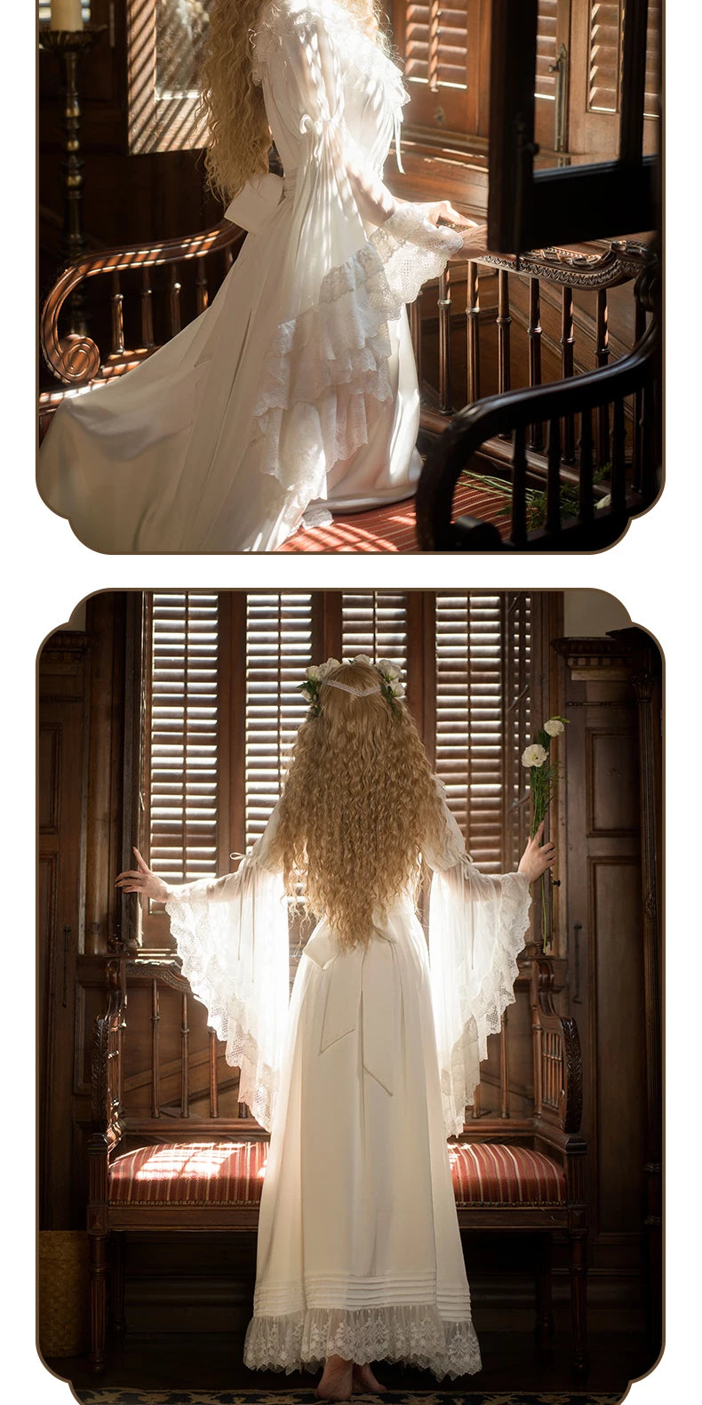 Inmorelli - Jasmine Manor - Edward OP dress with flared lace cuffs