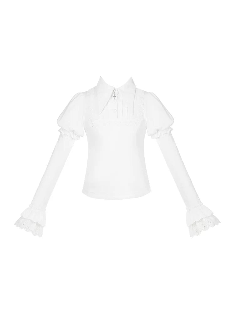 With PUJI - Pledge - Lolita Top, Knit Texture detail view 5