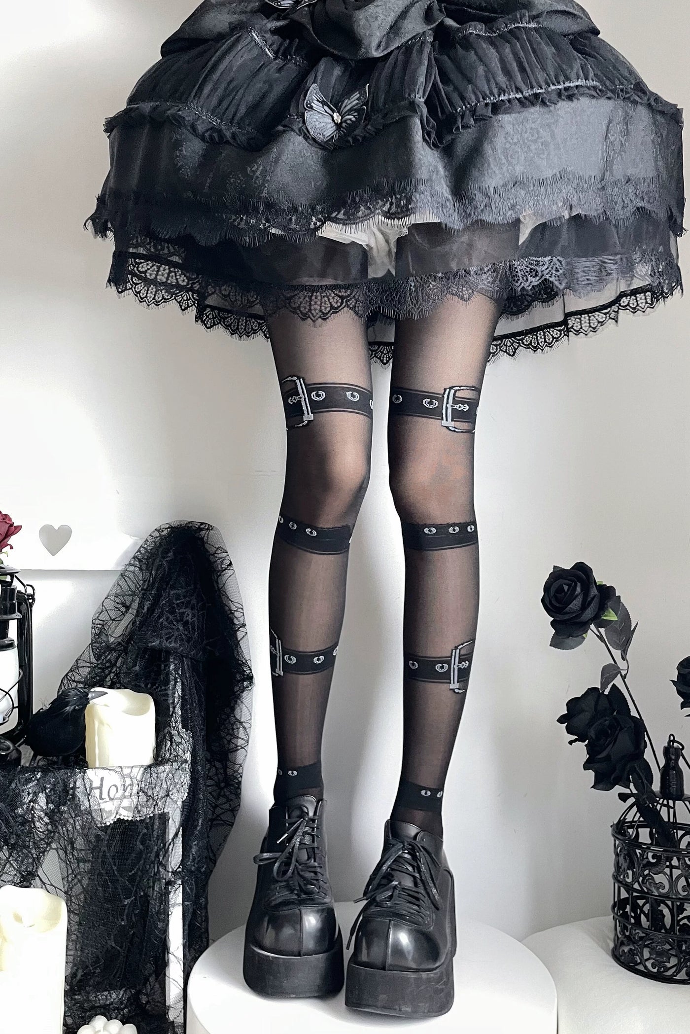 Fantasy Doll - Sweet Star Print - Patterned tights with star motifs