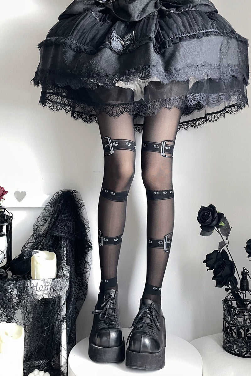 Fantasy Doll - Sweet Star Print - Patterned tights with star motifs