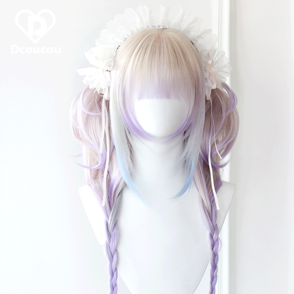 Dcoucou - Gorgeous Star - 70cm Layered Lolita Double Ponytails Wig