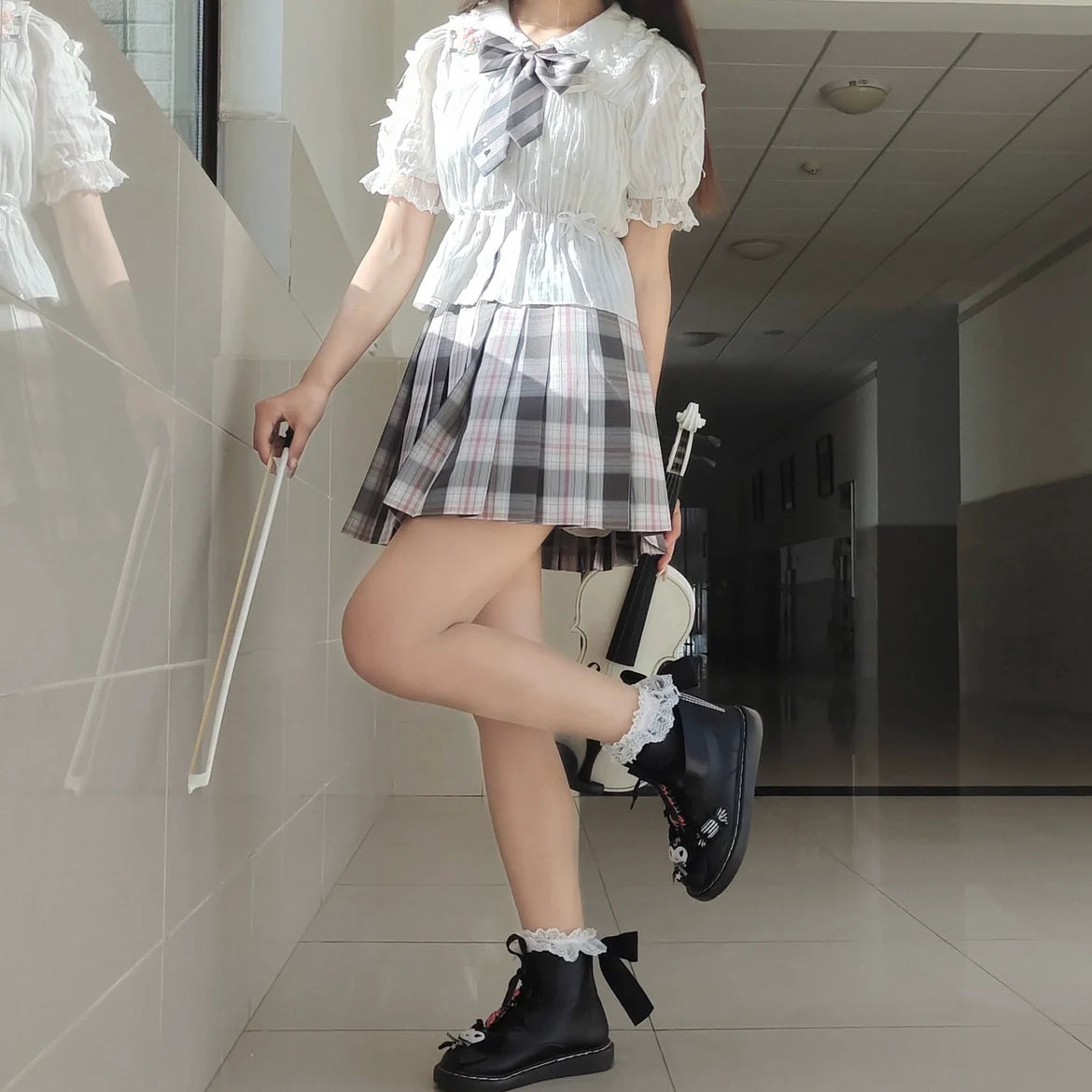 DMFS Lolita - Sweet Lolita Shirt Doll Collar - Blouse High-waisted Innerwear