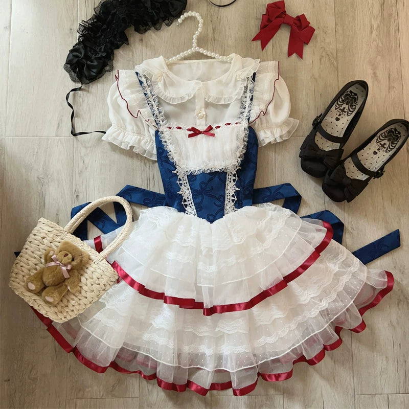 Lady Han Butterfly Love ballet JSK dress by Lolita Fetch featuring a delicate butterfly print and elegant design.