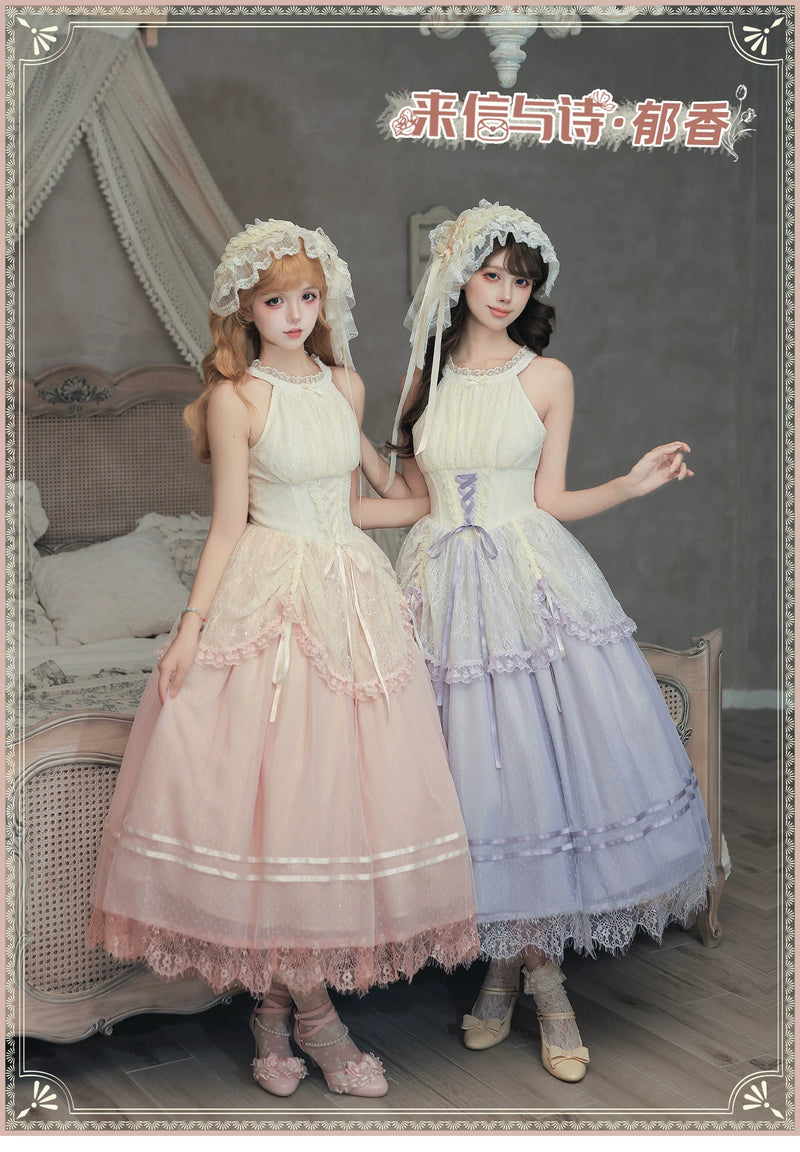 With PUJI - Tulip - Classic Lolita JSK Dress, Boned Bodice Detail detail view 6