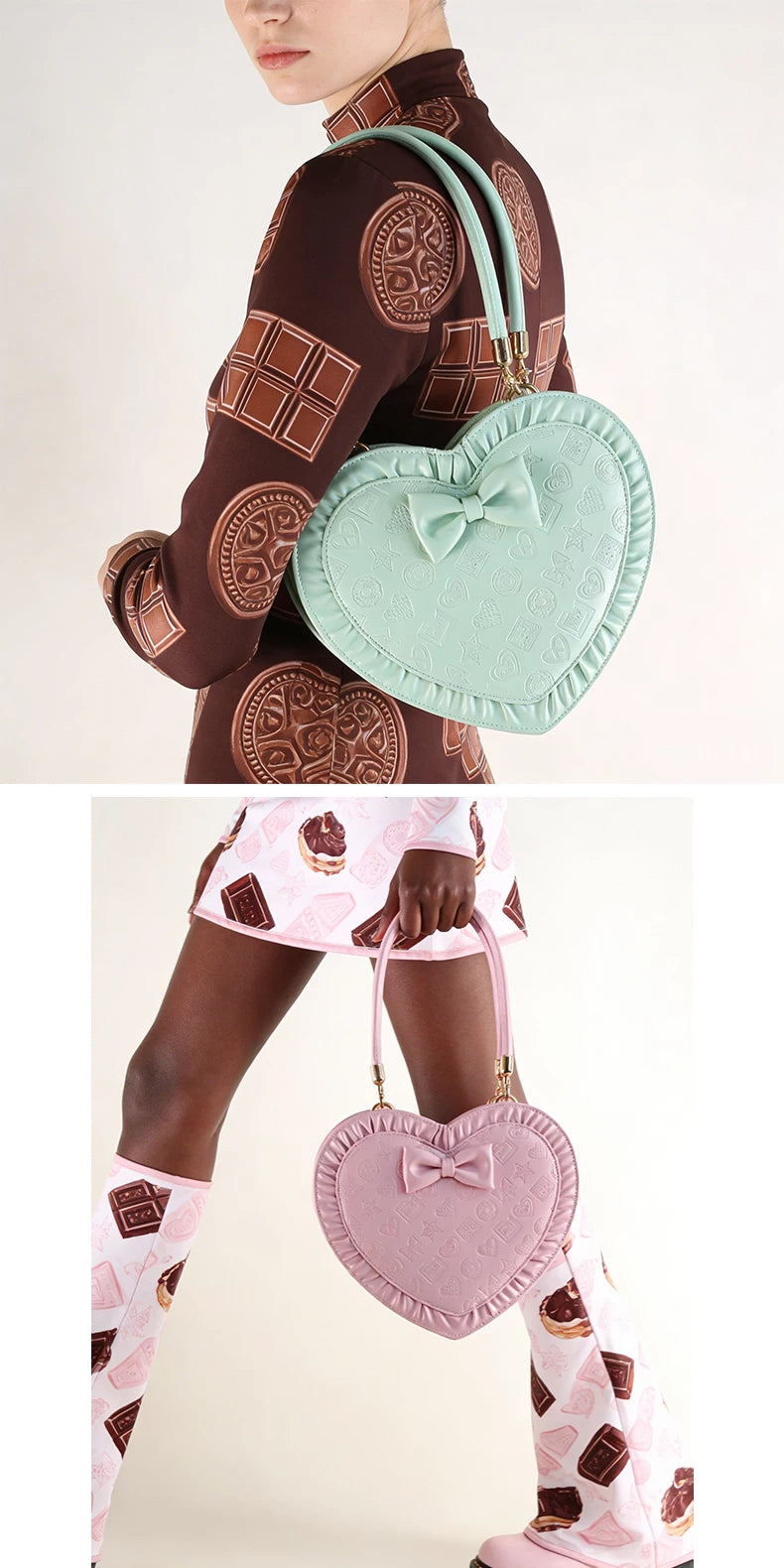 LovelyLota - Heart Motif - Heart-Shaped Bag with Central Bow