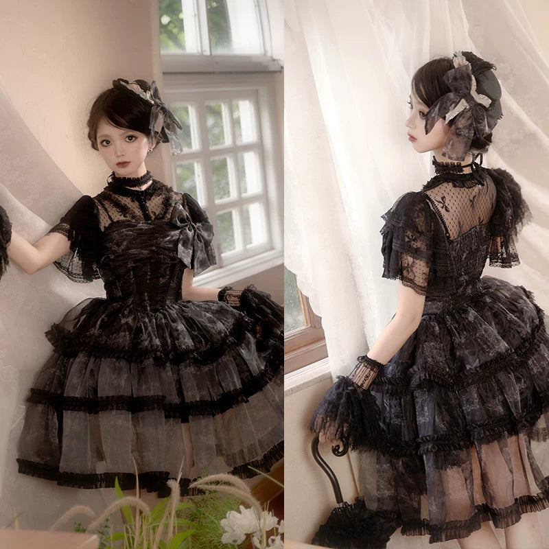 With PUJI - Sunset on the Seine - Lolita Blouse, Lace Trim detail view 3