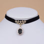 Ink-gray jewel pendant