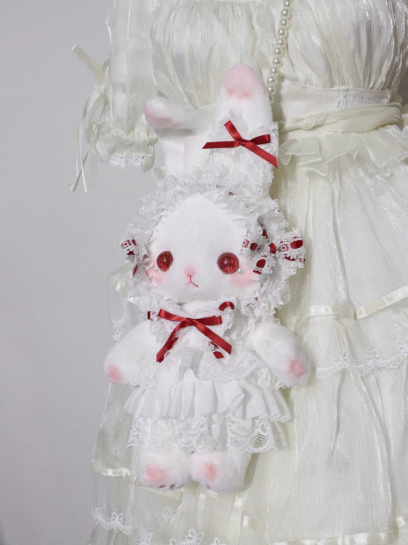 BearStar - Standing-Ear Bunny - Red Bunny Bag