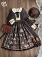 Dark Brown OP + Cape + Waistband + Bow Brooch / XS