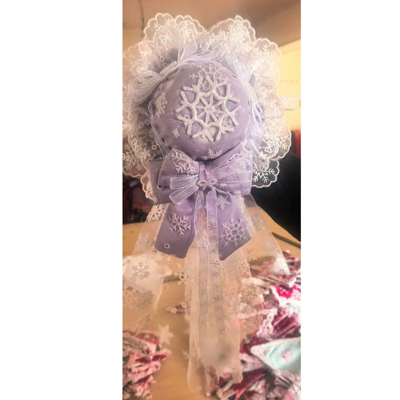 Yanran Floral Lolita JSK & Coordinating Layers — Purple Headpiece
