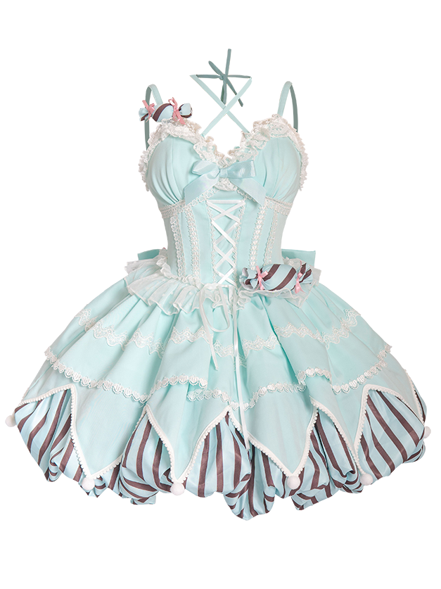 OCELOT - Sweety Gummy - Sweet Lolita JSK Dress with Flower-Bud Hem - product detail 3