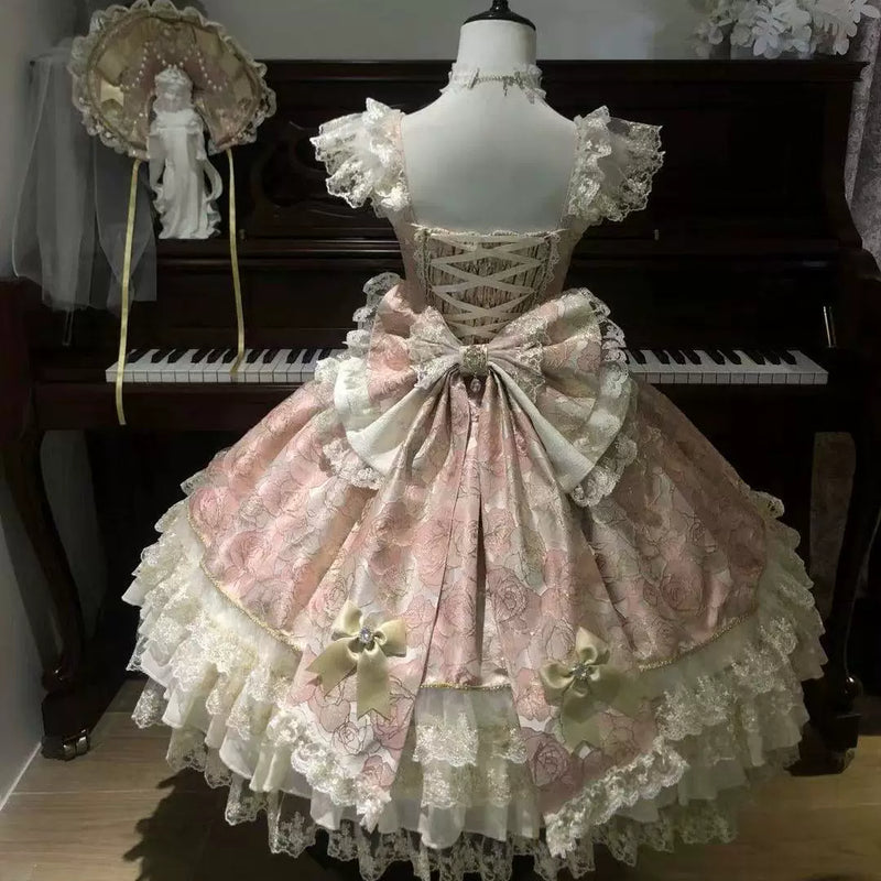 Confession Sweetheart - Gilded Waltz - Sweet Lolita jumper skirt